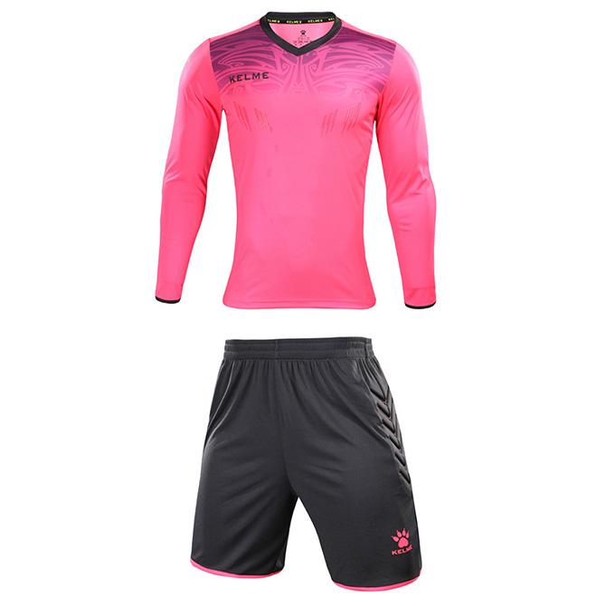 Комплект вратарской формы детский Kelme Zamora д/р р. 150 Розовый/Серый