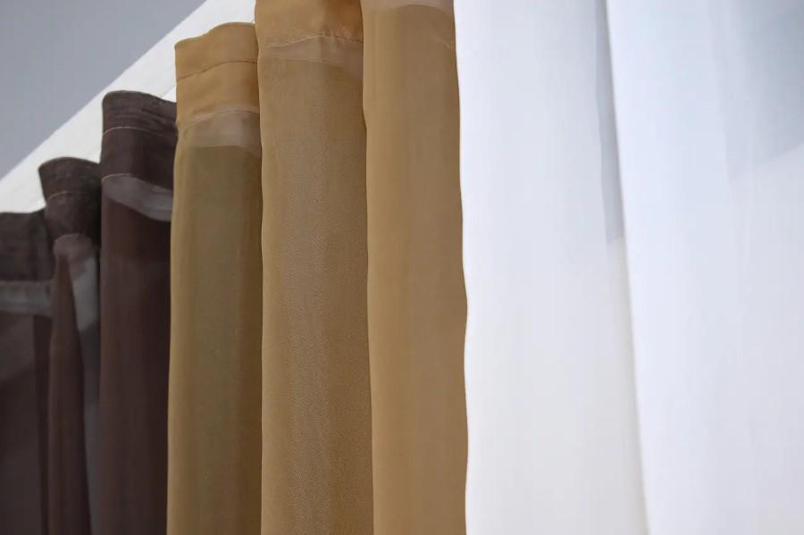 Комплект штор на кухню с подвязками 400х170 см Венге/Кофейный/Белый (054к) - фото 3 Комплект штор на кухню с подвязками 400х170 см Венге/Кофейный/Белый (054к) - фото 3