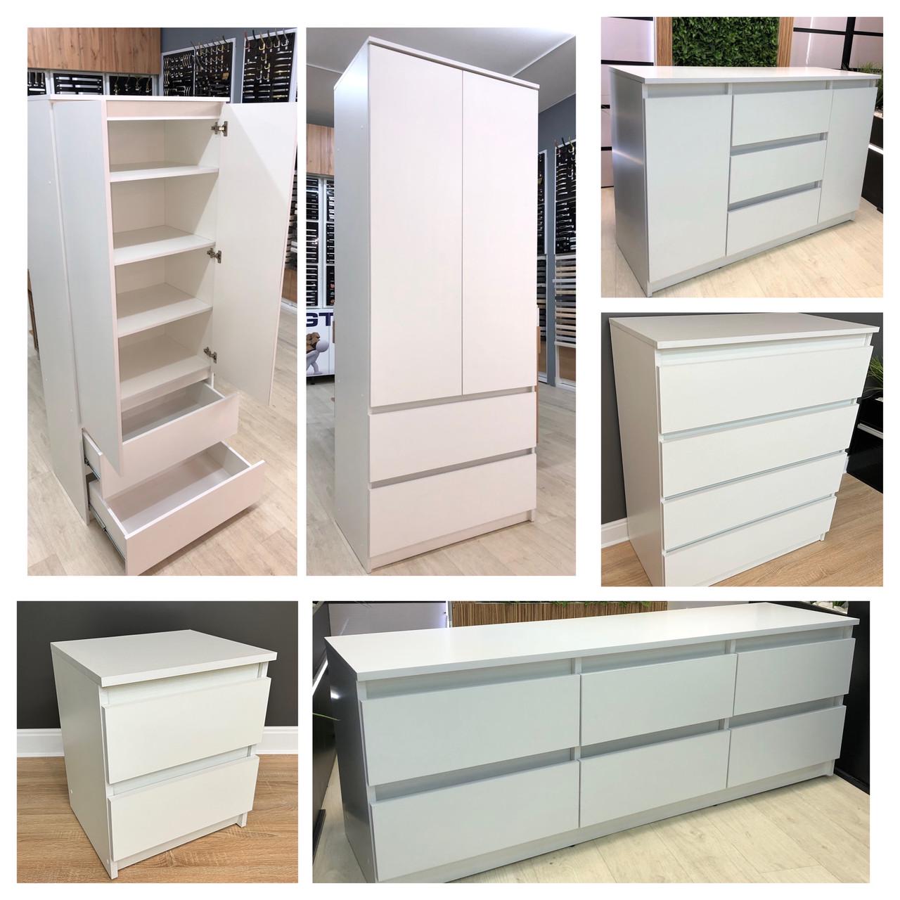 Шафа Кватро 2/2 з полицями 800х1990х470 мм Білий - фото 3 Шафа Кватро 2/2 з полицями 800х1990х470 мм Білий - фото 3