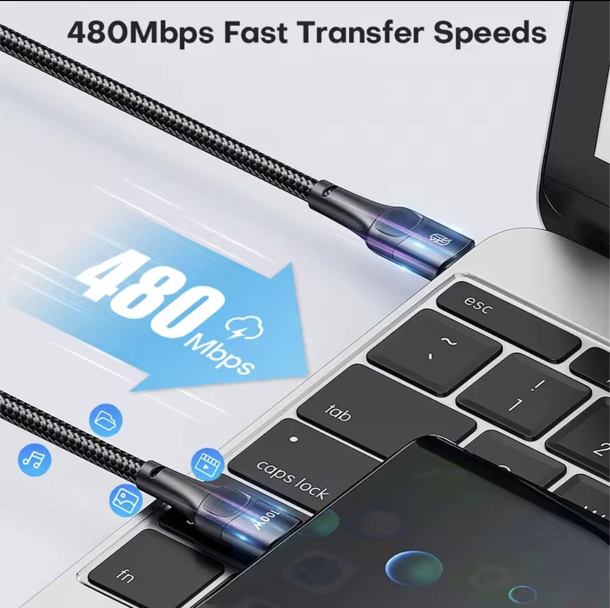 Кабель Asometech Type-C PD 100w 1м Fast Charge Black - фото 10 Кабель Asometech Type-C PD 100w 1м Fast Charge Black - фото 10