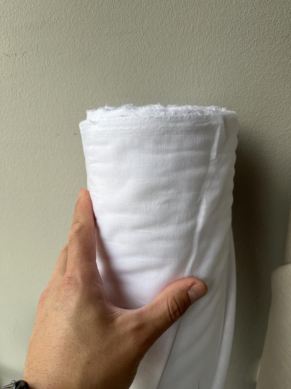 Ткань LINEN PLUS 56% лен 44% вискоза 143 см 101 Белый - фото 7 Ткань LINEN PLUS 56% лен 44% вискоза 143 см 101 Белый - фото 7