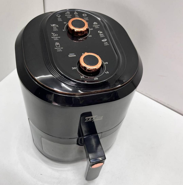 Аерогриль безмасляний з механічним керуванням Zepline з таймером 8 л 4200 Вт - фото 10 Аерогриль безмасляний з механічним керуванням Zepline з таймером 8 л 4200 Вт - фото 10