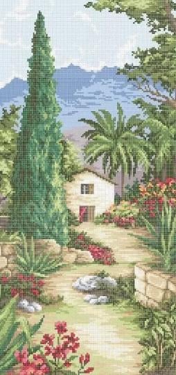 Схема для вышивки бисером Золотая Подкова Изумрудный кипарис ЗПП-033 (2943)