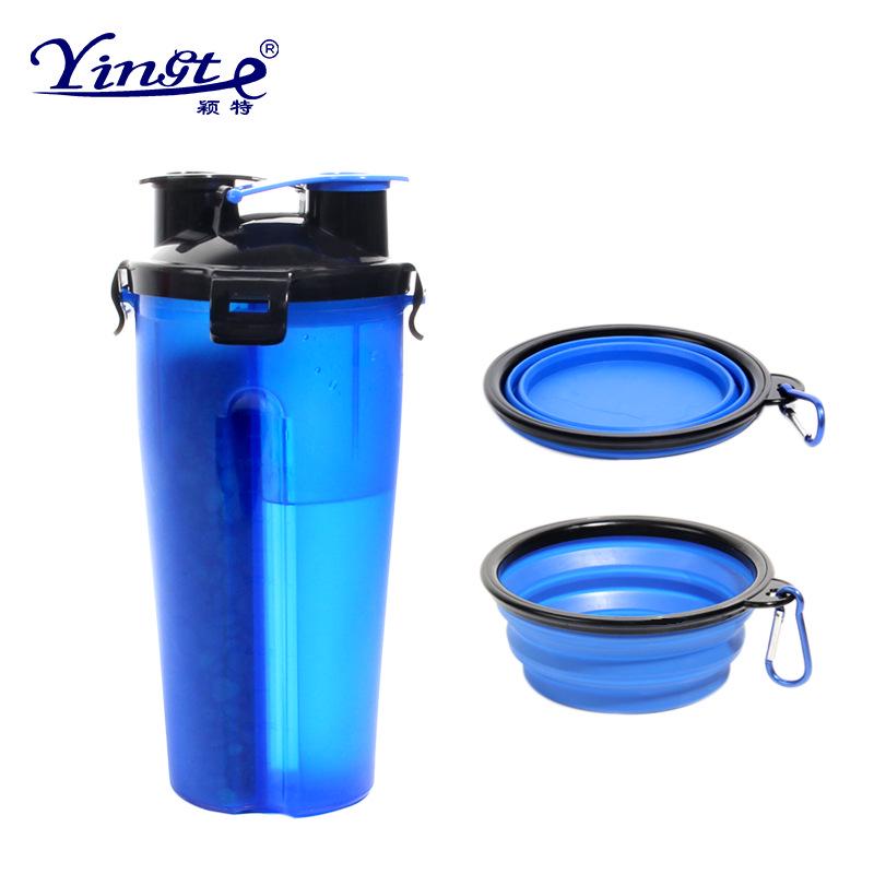 Бутылка для корма и воды 2в1 переносная для собак Синий (1М1120) - фото 9 Бутылка для корма и воды 2в1 переносная для собак Синий (1М1120) - фото 9