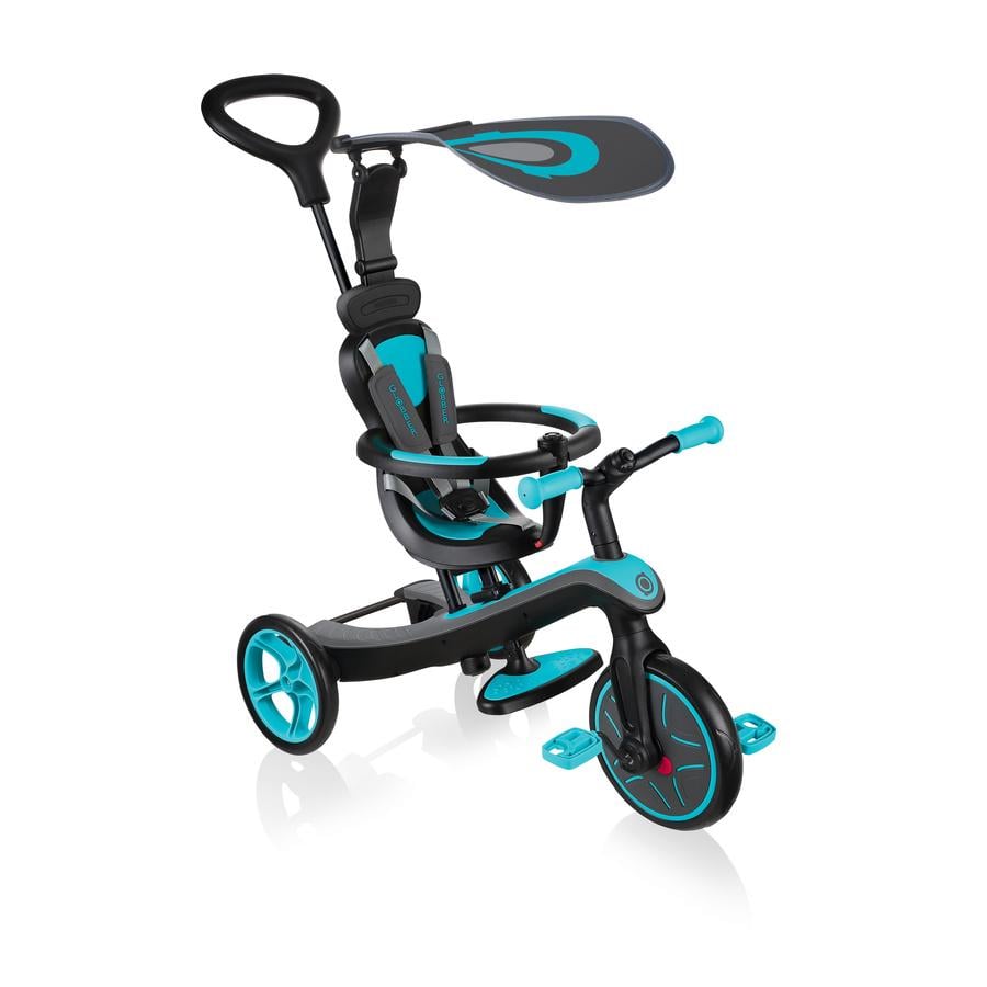 Велосипед трехколесный с ручкой Globber Explorer Trike 4в1 Teal