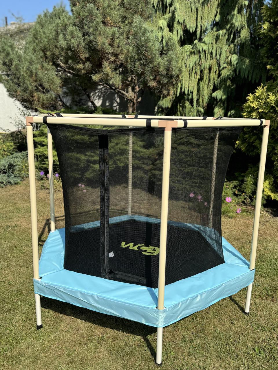 Батут-манеж WCG Hexi M шестигранный с сеткой 122 см (2371515303_tren_2) - фото 2 Батут-манеж WCG Hexi M шестигранный с сеткой 122 см (2371515303_tren_2) - фото 2