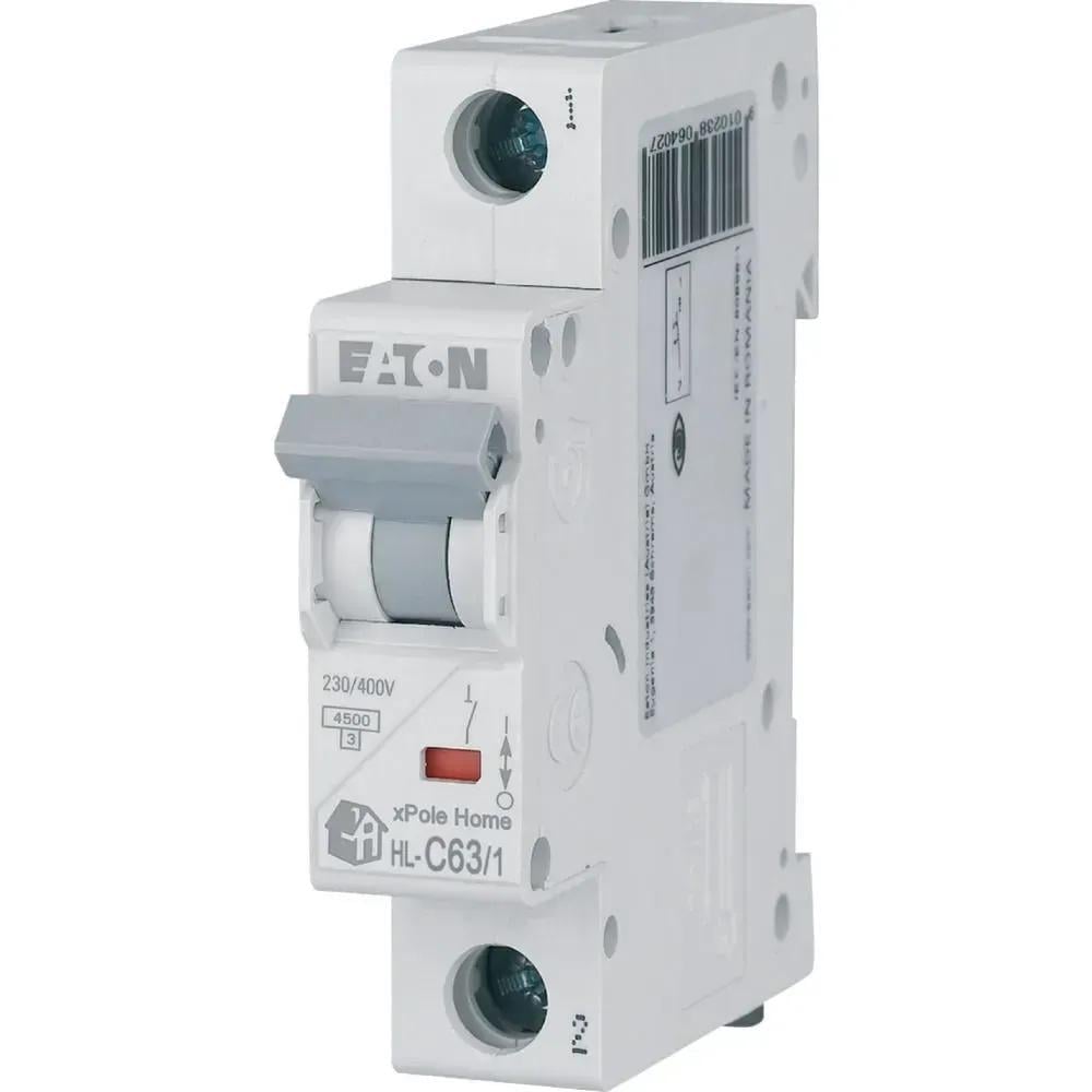 Автоматический выключатель Eaton xHome HL-C63/1 63А однополюсный/кривая C/Iкз 4,5 кA (194737)