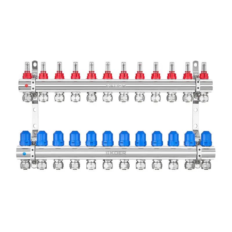 Коллекторный блок KOER KR.1210-12 1"x12 WAYS с расходомерами и евроконусами (KR5274) Коллекторный блок KOER KR.1210-12 1"x12 WAYS с расходомерами и евроконусами (KR5274)