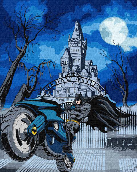 Картина по номерам Ideyka Batman Batcycle с красками металлик extra 40х50 см (Id-KHO8709)