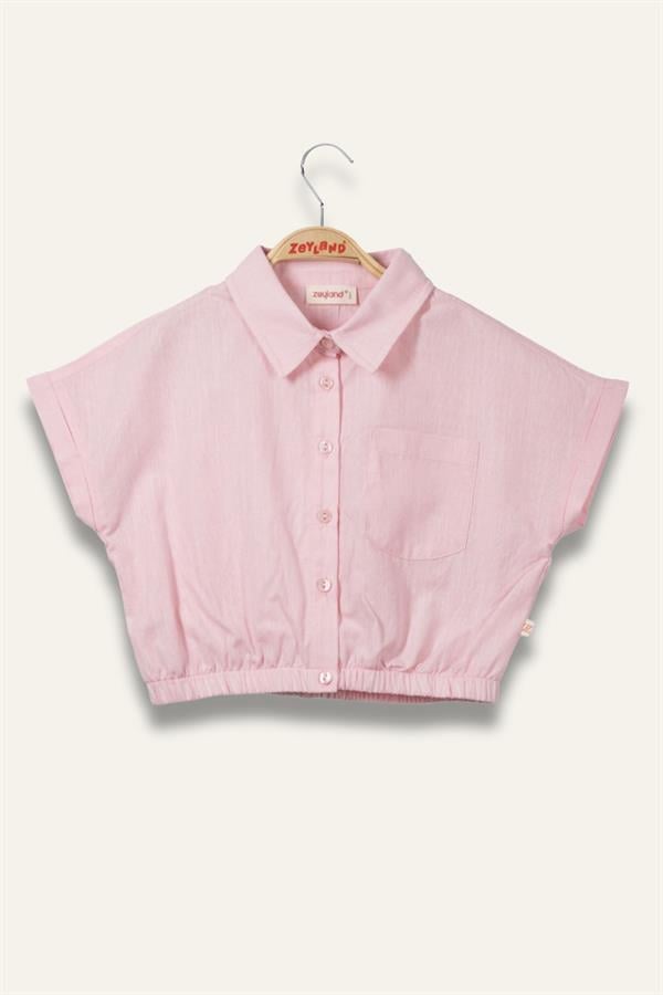 Рубашка для девочки с эластичной талией Zeyland 3-4 года 104 см Розовый (8683169157352)