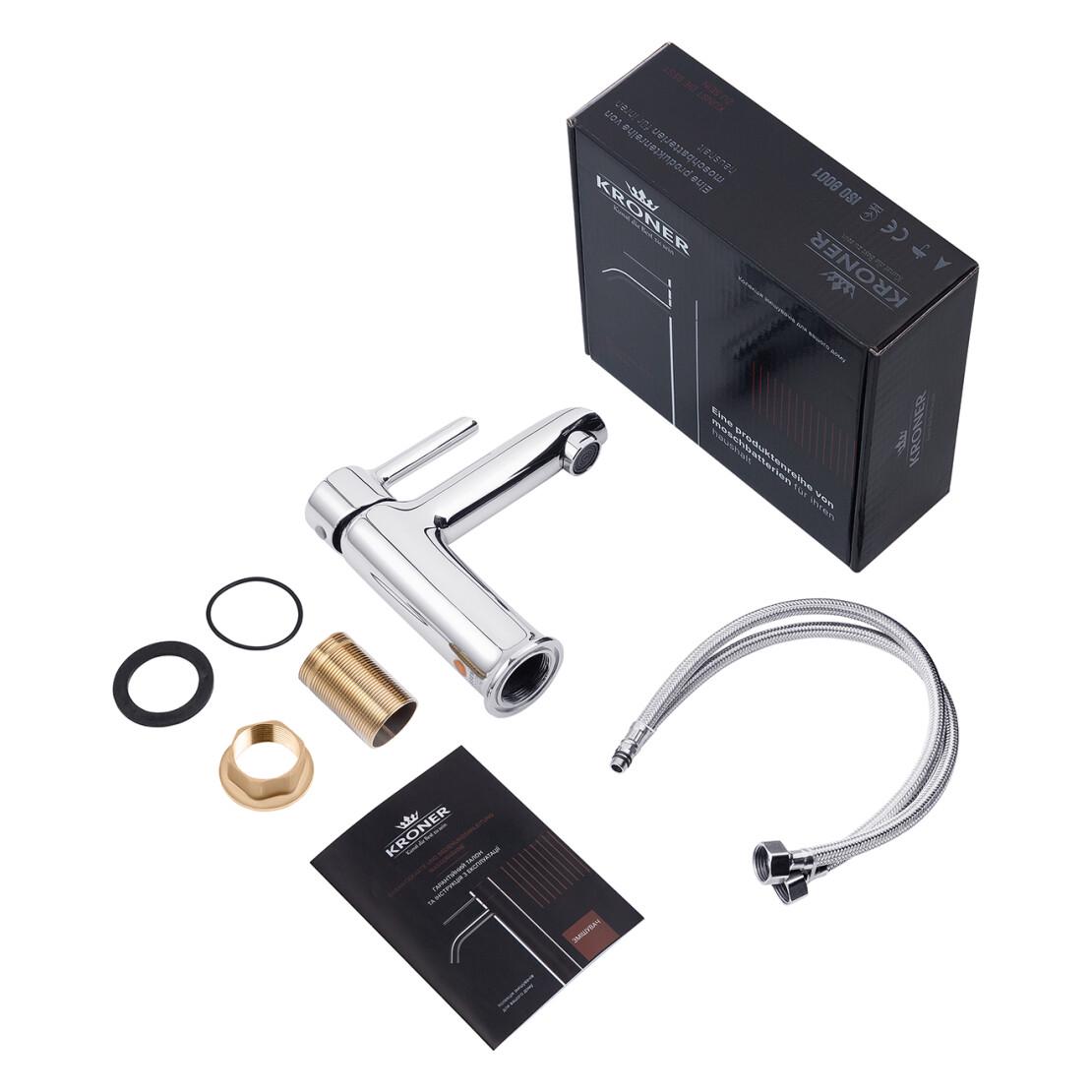 Смеситель для раковины Kroner KRP Essen C010 Хром. (CV024321) - фото 7 Смеситель для раковины Kroner KRP Essen C010 Хром. (CV024321) - фото 7