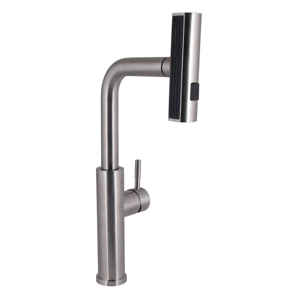 Смеситель для кухни Lidz Aria 015FLT с выдвижным мультифункциональным изливом-лейкой Никель (LDARI015FLTNKS37643)