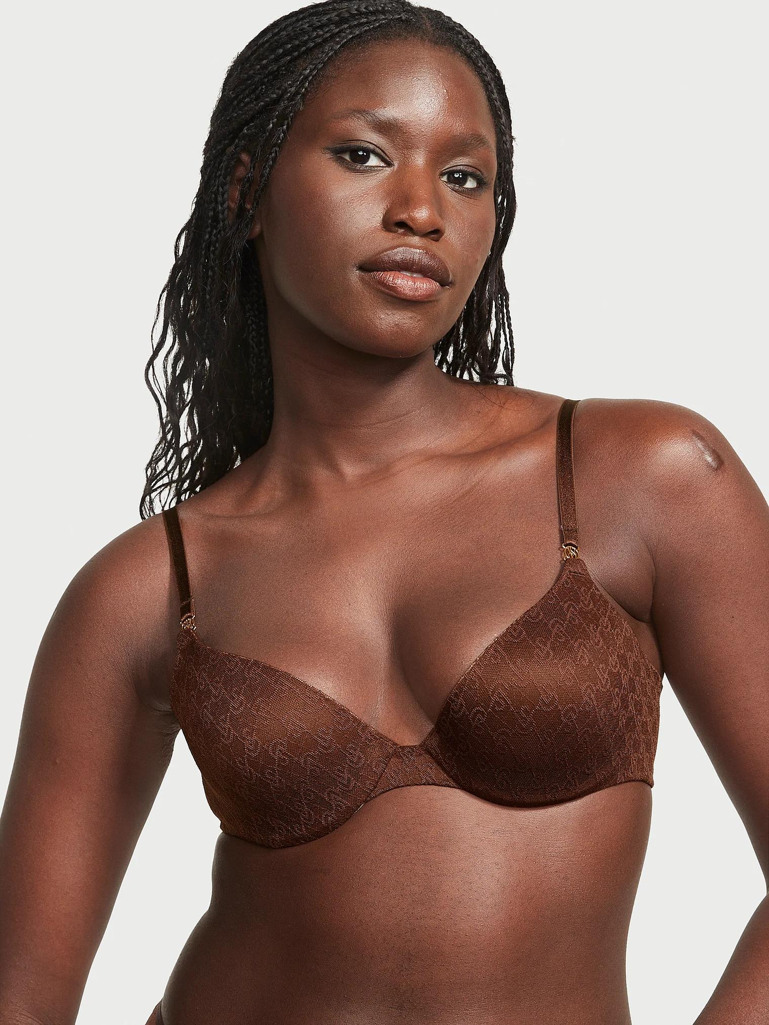 Бюстгальтер Victoria's Secret Very Sexy Icon by Victoria's Secret Push-Up Demi Bra 75D Коричневий (26694714)