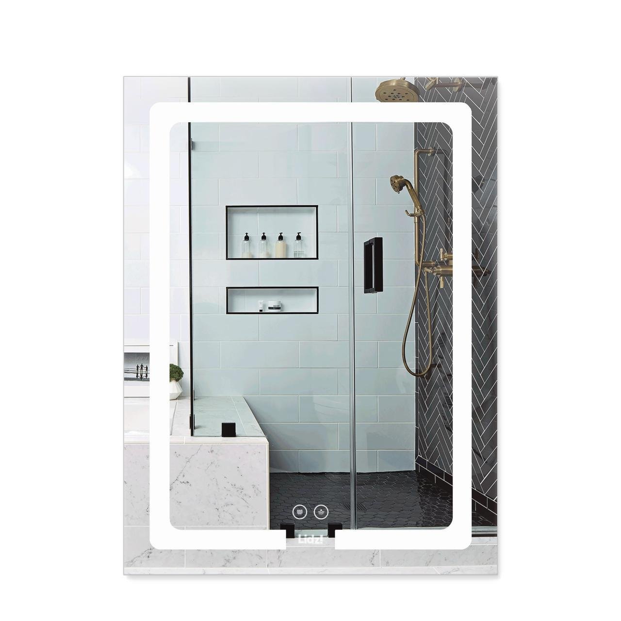 Дзеркало Lidz Kubis з LED-підсвічуванням Touch з антизапотіванням з димером 600х800 мм (LD78LF9376080)