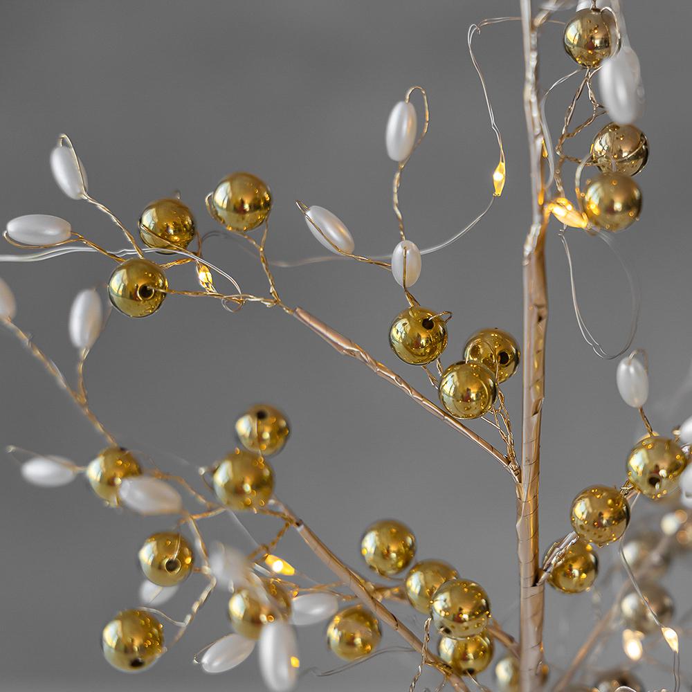 Дерево декоративное с подсветкой Сияние золота 40 см - фото 2 Дерево декоративное с подсветкой Сияние золота 40 см - фото 2