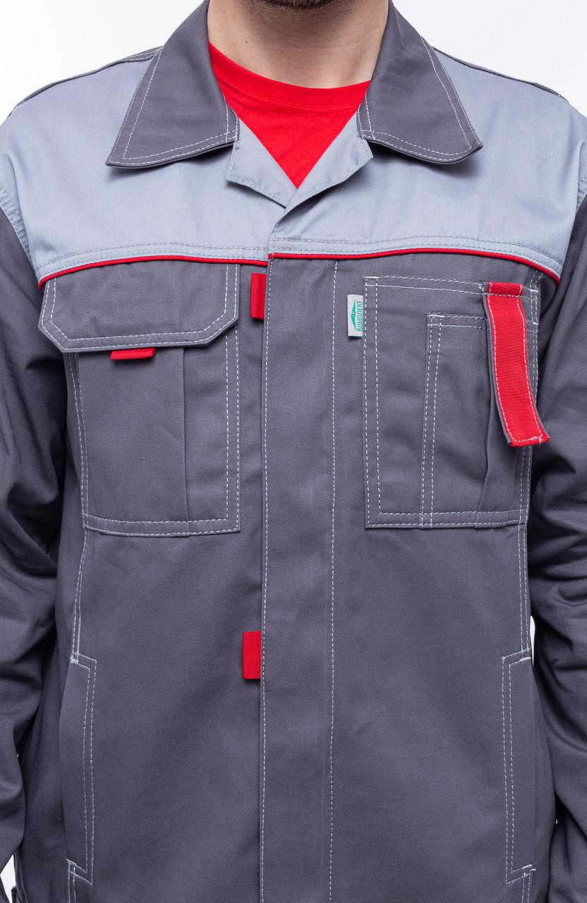 Костюм робочий ЄВРО куртка та штани XXL р. 56-58 182-188 см Сірий/Темно-сірий (27736087) - фото 11 Костюм робочий ЄВРО куртка та штани XXL р. 56-58 182-188 см Сірий/Темно-сірий (27736087) - фото 11