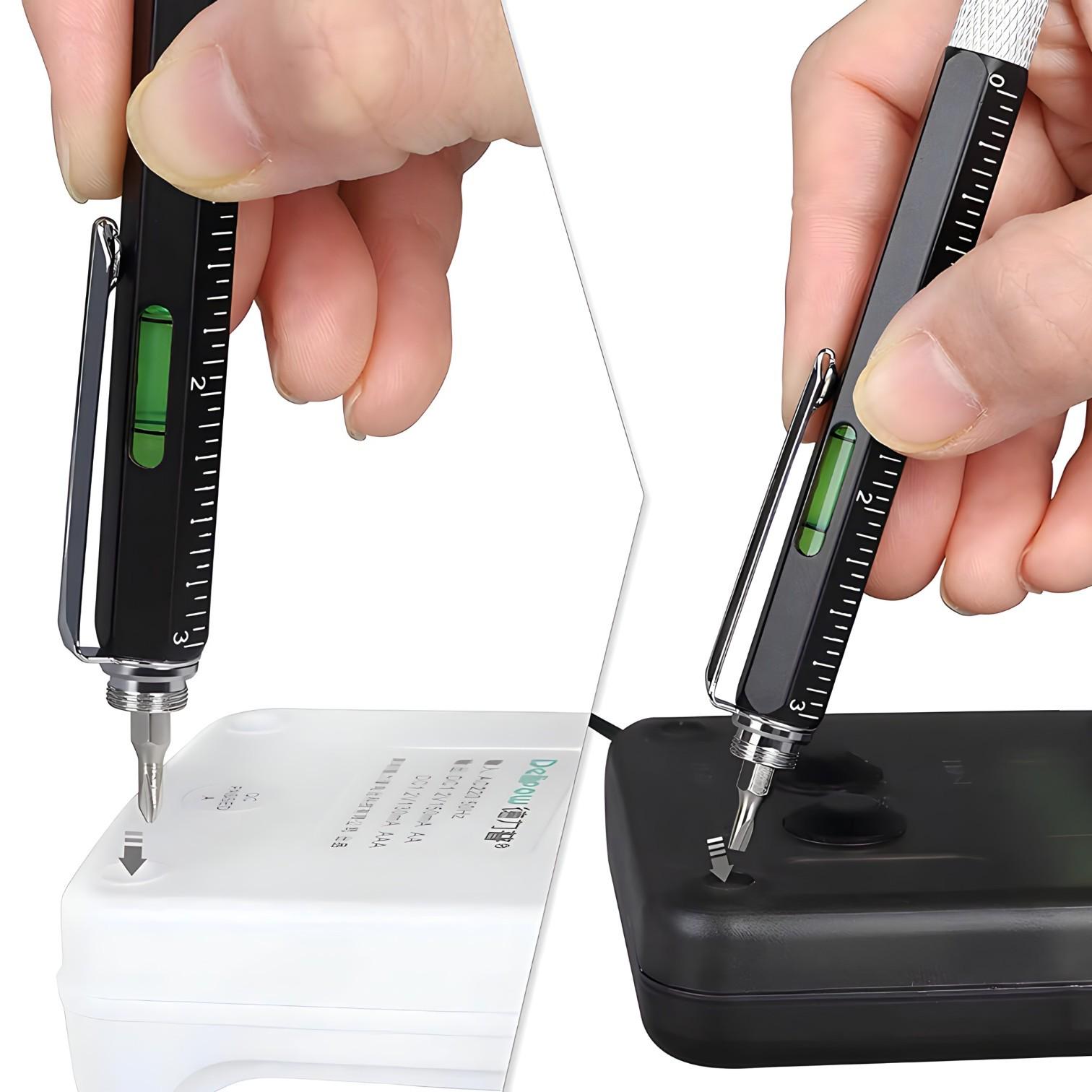 Мультитул ручка 6в1 стилус/рівень/викрутка/лінійка (id_3881) - фото 4 Мультитул ручка 6в1 стилус/рівень/викрутка/лінійка (id_3881) - фото 4