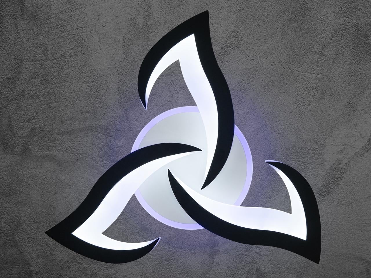 Люстра LED в детскую с пультом 8146-3BK-LS 45W на 8 м2 Черный (2461291872)