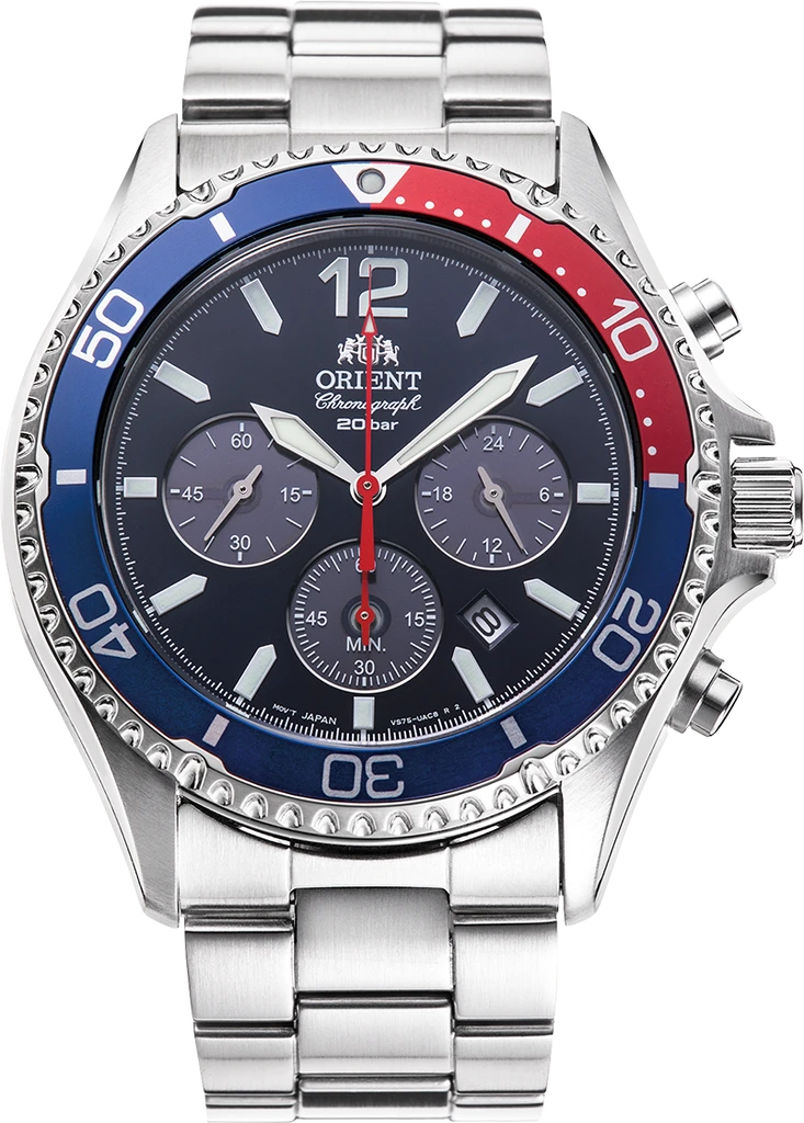 Наручные часы мужские Orient Mako RA-TX0201L10B со стальным корпусом/сапфировым стеклом WR 200 м Синий (3124584485)