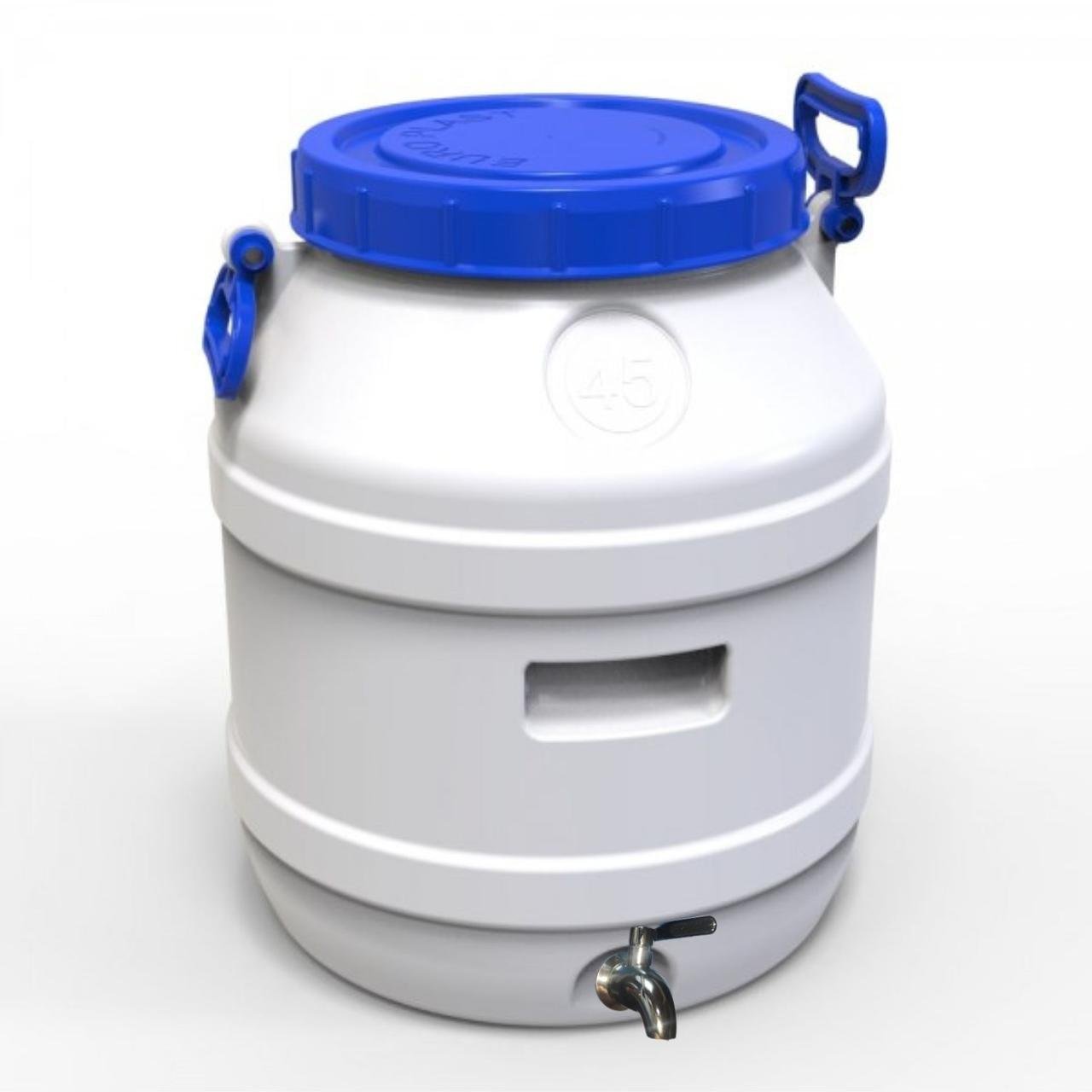 Бидон пищевой Евро Пласт с нержавеющим краном AISI 304 45 л (173293)