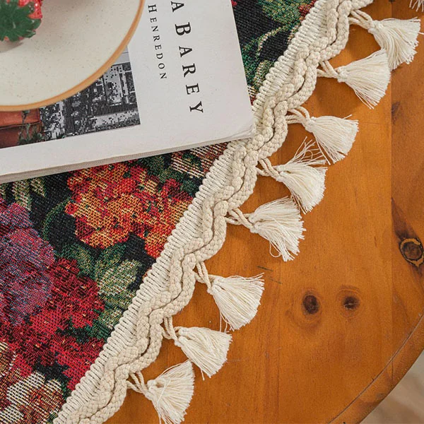 Скатерть с бахромой Q00425 90x90 см - фото 4 Скатерть с бахромой Q00425 90x90 см - фото 4