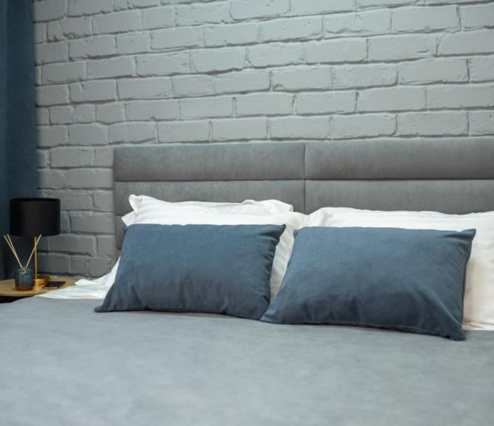 Стінова панель самоклеюча м'яка Soft Pan велюр 15x90х3,7 см матовий Джинсовий (159003) - фото 4