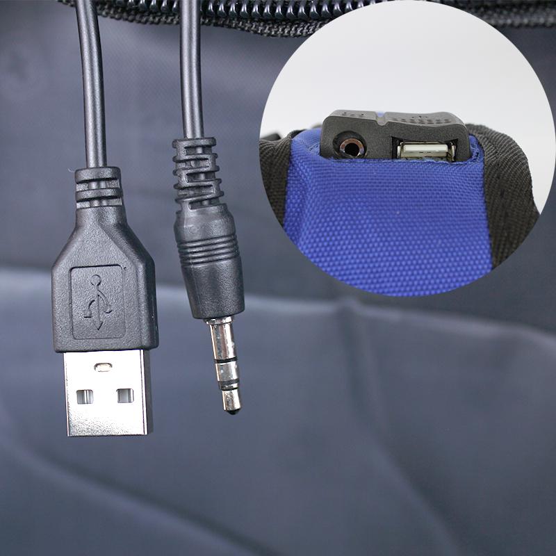 Рюкзак міський з виходом для навушників та ортопедичною спинкою 8861 20 л Cиній (150203) - фото 4