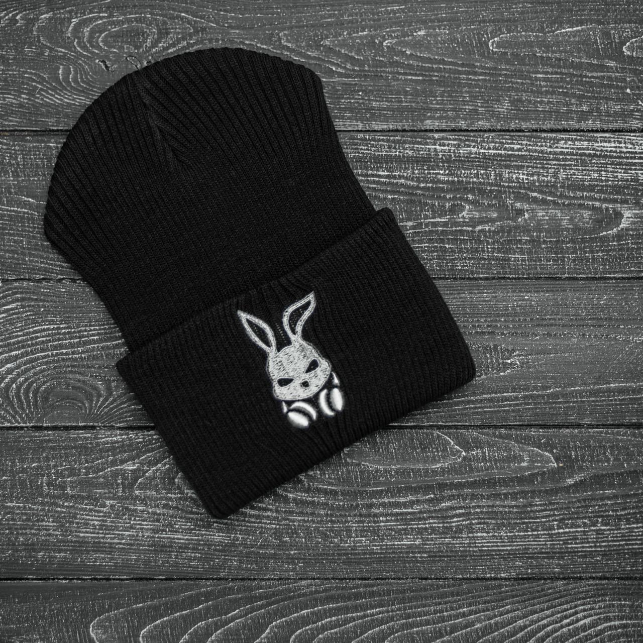 Шапка Intruder Bunny logo унисекс зимняя Черный
