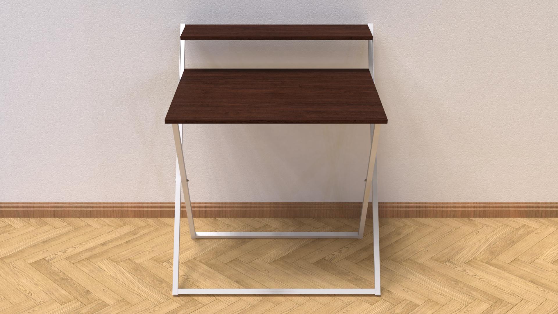 Стол трансформер компьютерный Ferrum-decor Компакт 2 16 мм 750x790x720 мм металл Белый/ДСП Венге Магия (KOM210) - фото 4