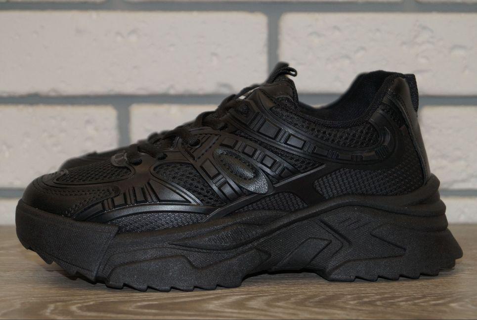 Кроссовки демисезонные подростковые Lilin shoes р. 38 22,5 см Черный (31507-38)