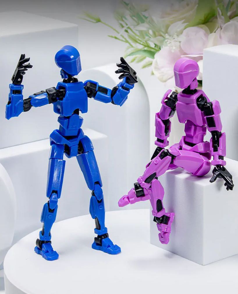 Робот-людина шарнірний 3D з пластику dummy 13 61 дет. Синьо-помаранчевий (139) - фото 3 Робот-людина шарнірний 3D з пластику dummy 13 61 дет. Синьо-помаранчевий (139) - фото 3