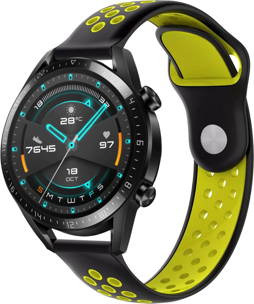 Ремешок Sport для Huawei Watch GT 22 мм Black Yellow (23043-61)