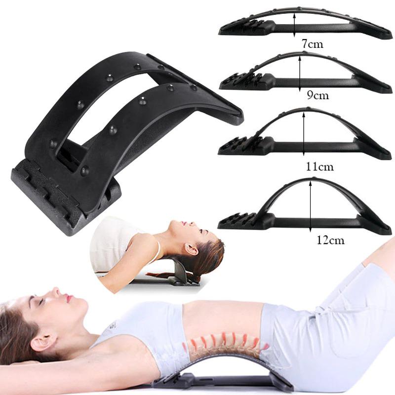 Массажный ударный пистолет Fascial Gun 4 насадки + Тренажер для спины Magic Back Support - фото 3