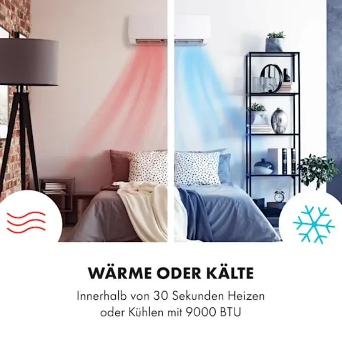 Кондиционер-сплит KLARSTEIN Windwaker 9000 BTU/2,7 кВт (10033482) - фото 5 Кондиционер-сплит KLARSTEIN Windwaker 9000 BTU/2,7 кВт (10033482) - фото 5