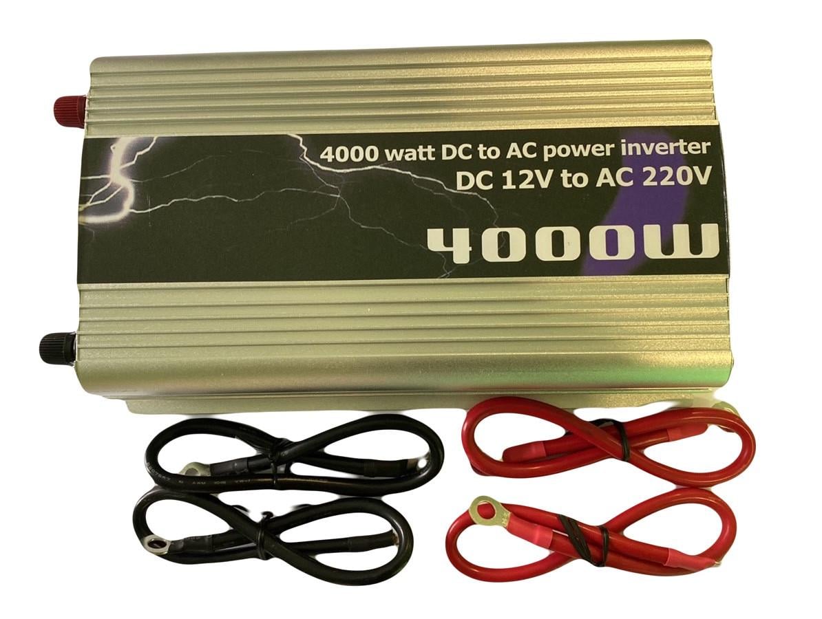 Автомобильный инвертор алюминиевый корпус USB 2 вентилятора 282x150x72 мм 12V-220V 4000 Вт (29773740)