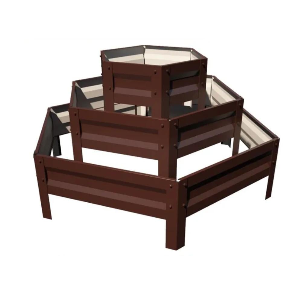 Клумба для цветов SIMBUD Карпатская горка многоярусная 0,45 мм 60x140 см 60x140 см Коричневый (868979)