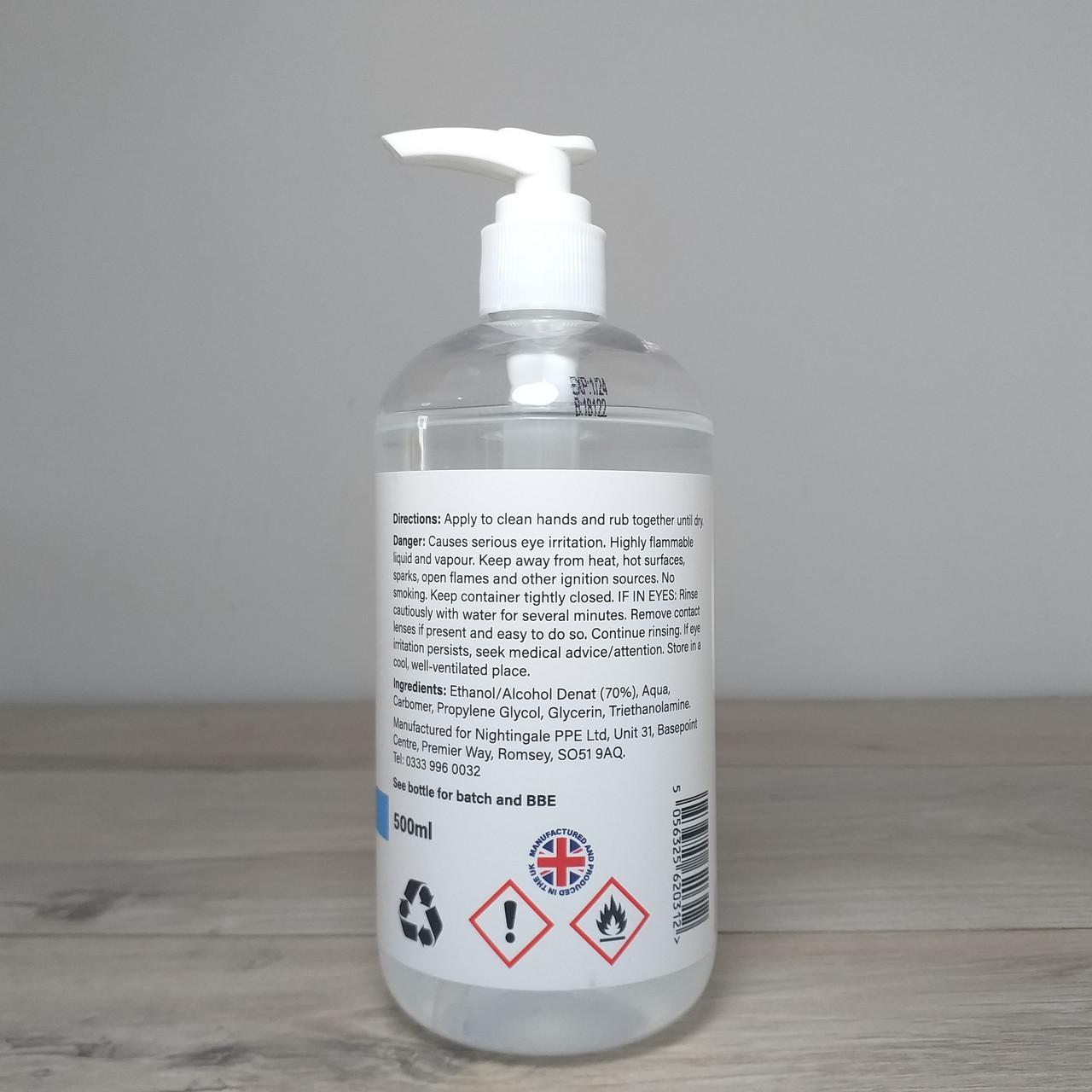 Гель антибактериальный для рук Nightingale PPE Hand Sanitiser 500 мл (X-1156) - фото 5