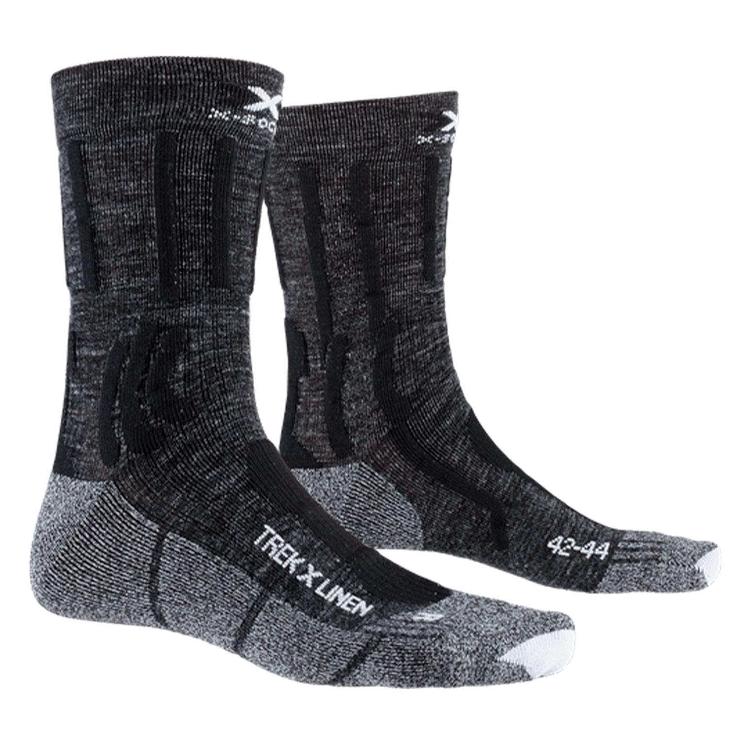 Шкарпетки X-SOCKS Trek X Linen 4.0 XS-TS02S19U-G031 р. 39/41 Dolomite Grey Melange/Opal Black