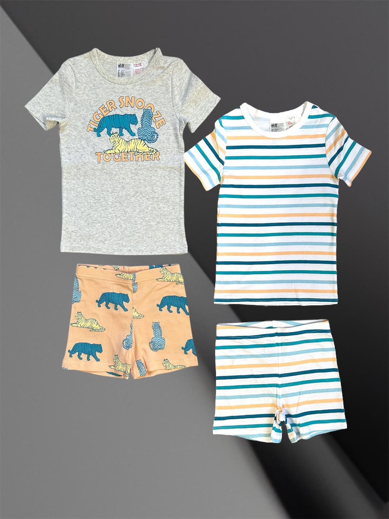 Піжама H&M 2 комплекти 4/6 років 110 см Зелено-сірий (001300333) Піжама H&M 2 комплекти 4/6 років 110 см Зелено-сірий (001300333)