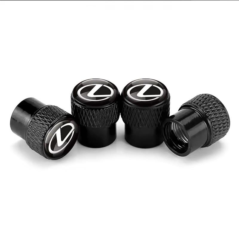 Набор защитных колпачков на ниппель SUNROZ Caps для Lexus Rif Metal Black Лексус 4 шт. (A67796)