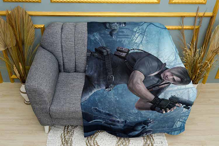 Плед Leon Scott Kennedy Resident Evil плюш двухслойный 135х150 см (113061-2)