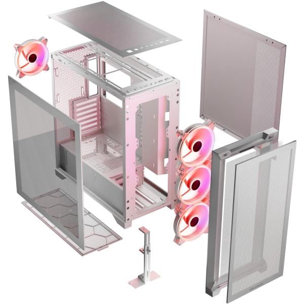 Корпус для компьютера Modecom VOLCANO EXPANSE S Midi-Tower ATX 4x140 мм ARGB White (AT-EXPANSE-SG-20-000000) - фото 10