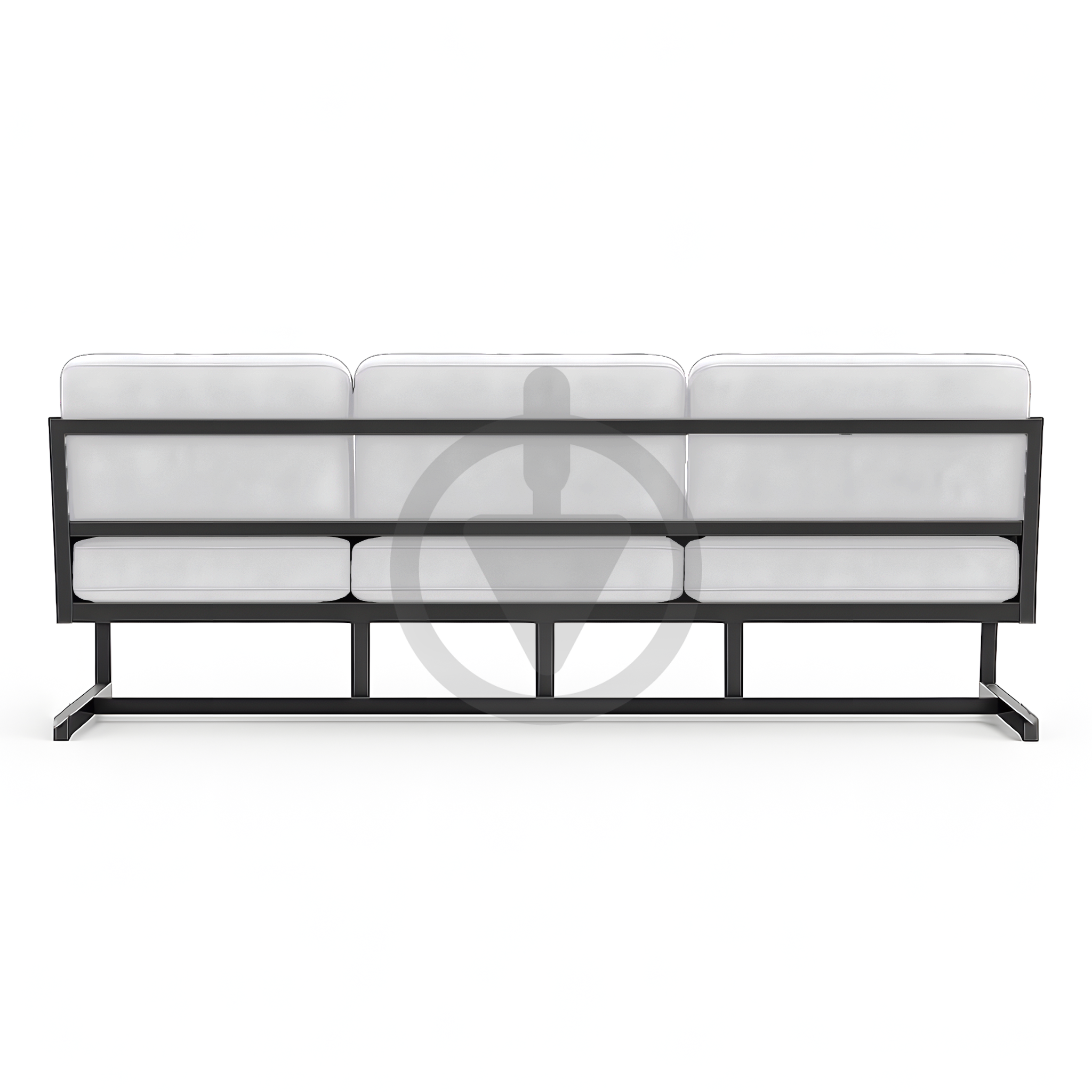 Диван металлический AVVS Атлас лофт велюр 206 см Белый - фото 3