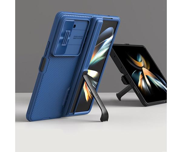 Чохол-накладка Nillkin Cam Shield Pen Holder для Samsung Galaxy Z Fold5 з підставкою та тримачем для стилуса Синій - фото 2