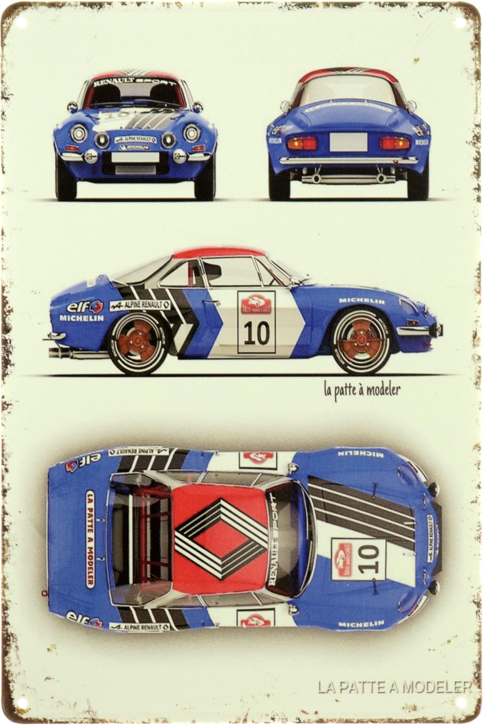 Табличка металлическая "Renault Alpine A110" 20x30 см (ms-104038)