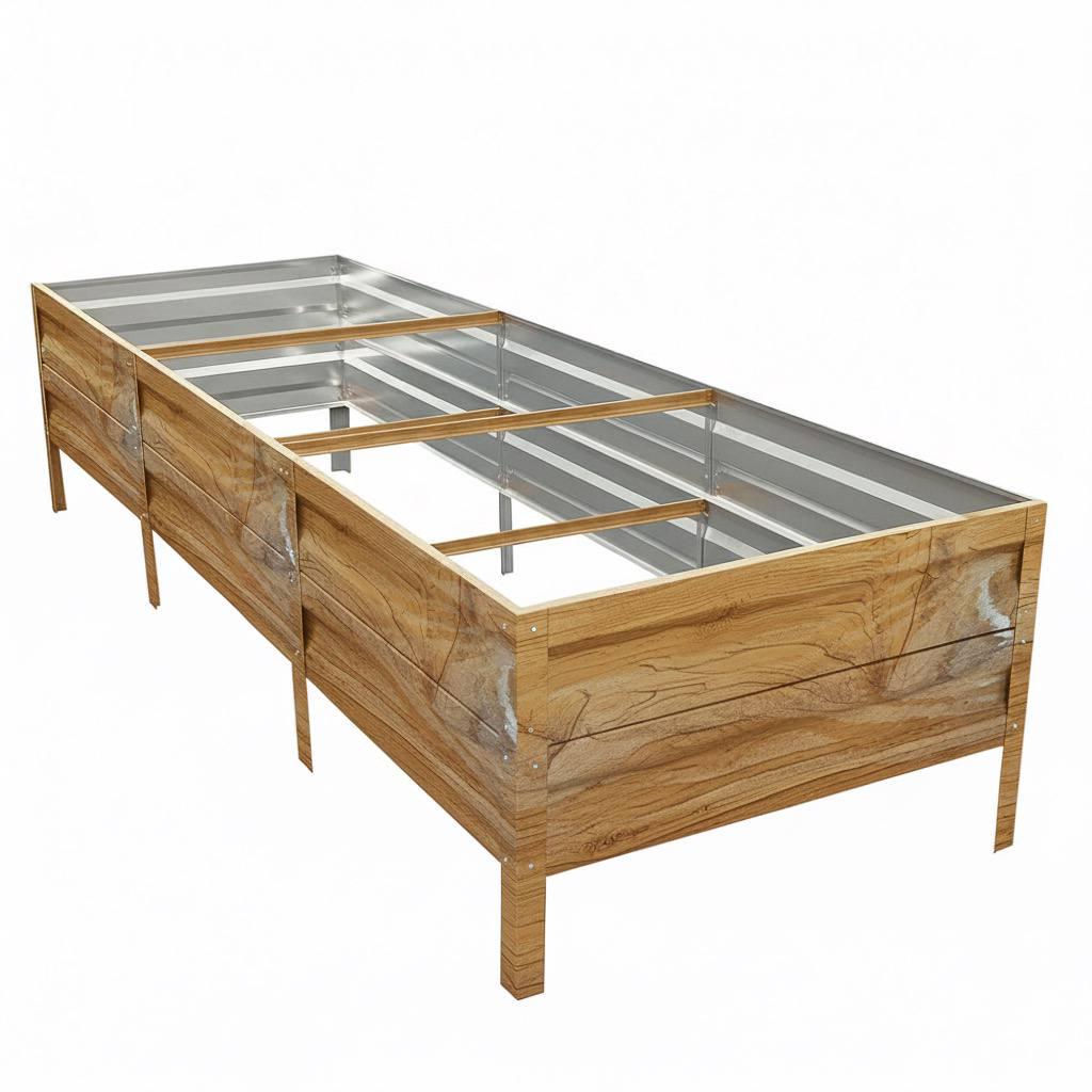 Грядка оцинкованная цинк 0,65 мм 3x1х0,4 м Gold Multii