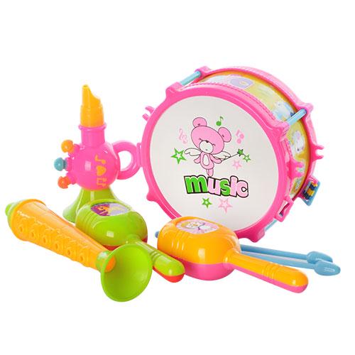 Набір дитячих музичних інструментів Metr+ 9098 барабан/флейта/дудка/маракаси/(113807)