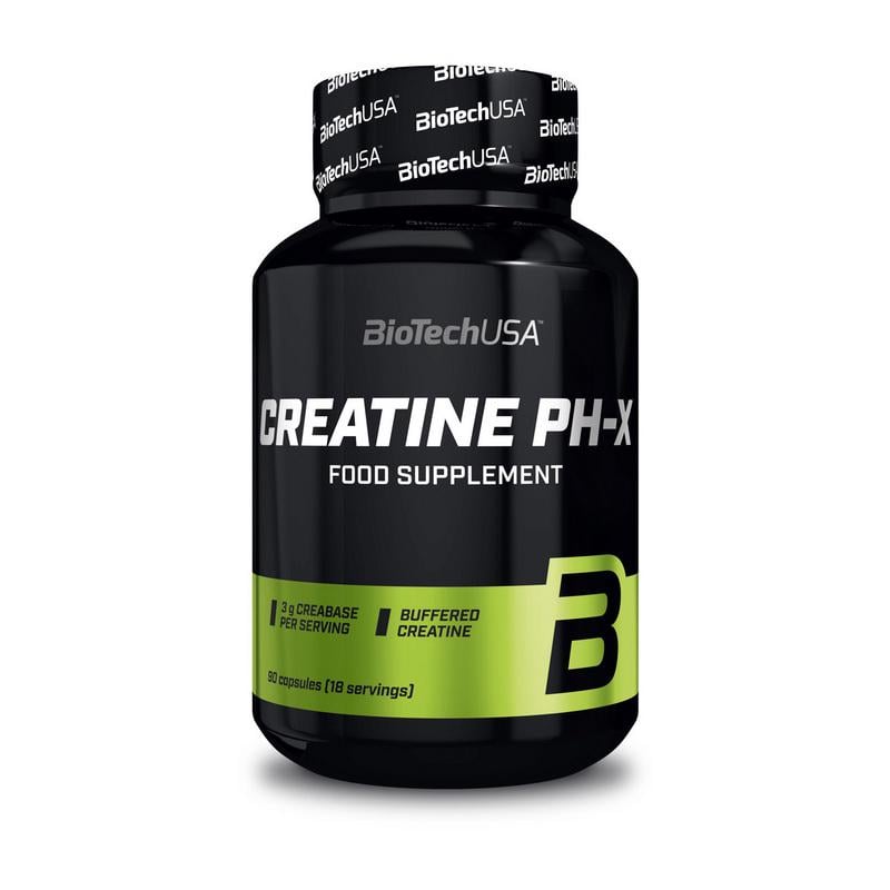 Креатин моногидрат буферизований магнієм BioTech Creatine pH-X 90 капс.
