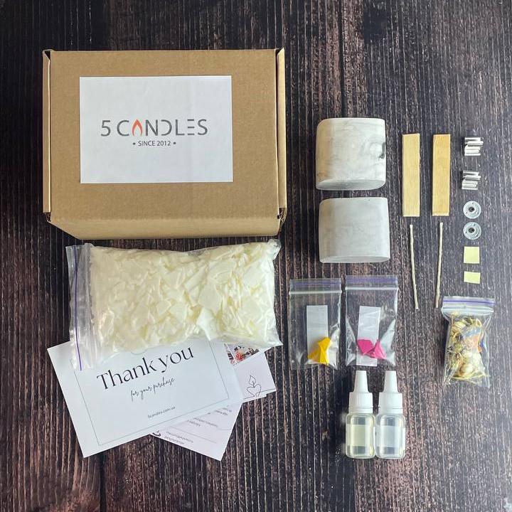 Набор для изготовления свечей 5candles 5candles M Серый/Мрамор (1483) - фото 3