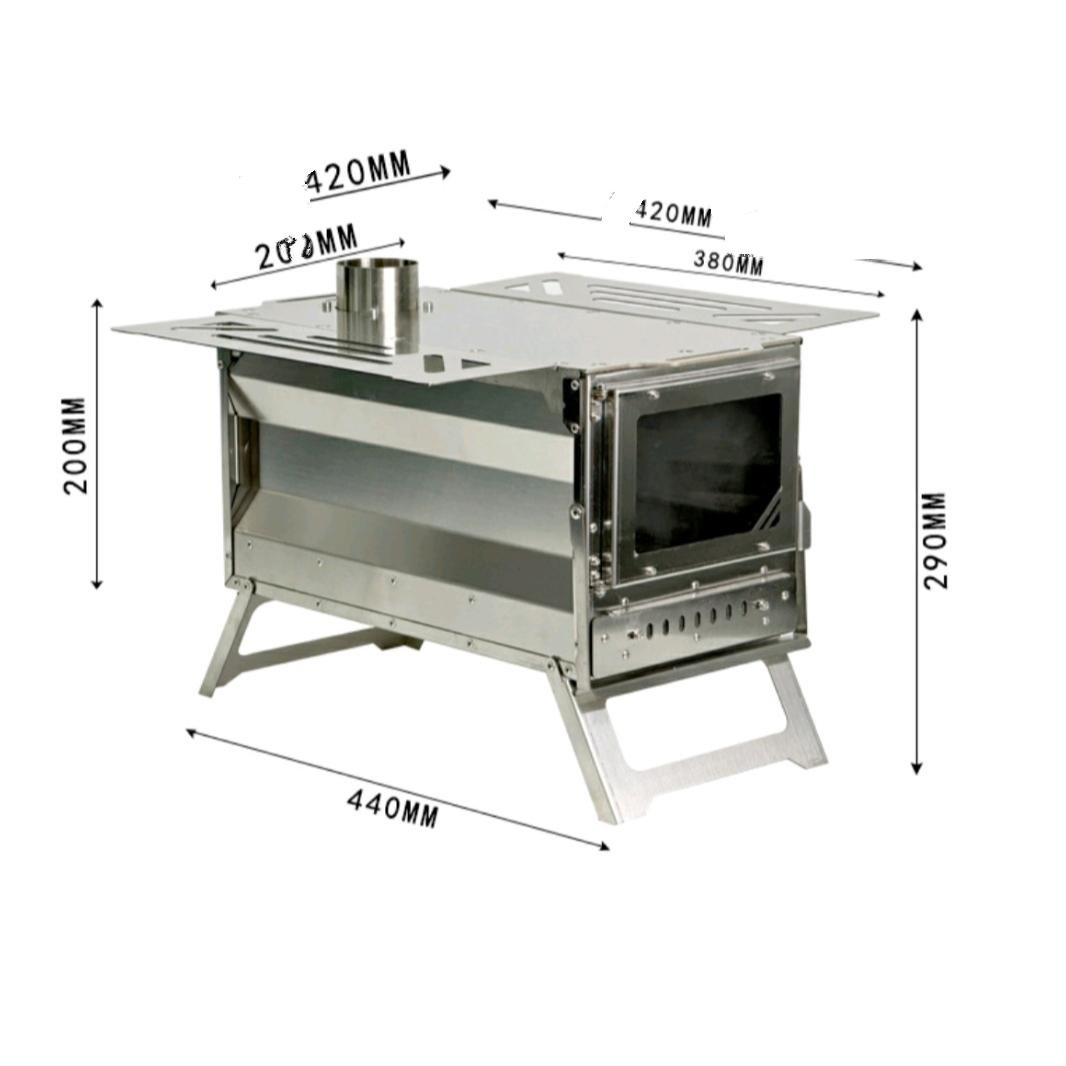 Печь дровяная для палатки Optima из нержавеющей стали (OWS-380) - фото 7